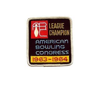 Vintage American Bowling Congress League Champion Patch 1963 1964 Sew On 3.5”
